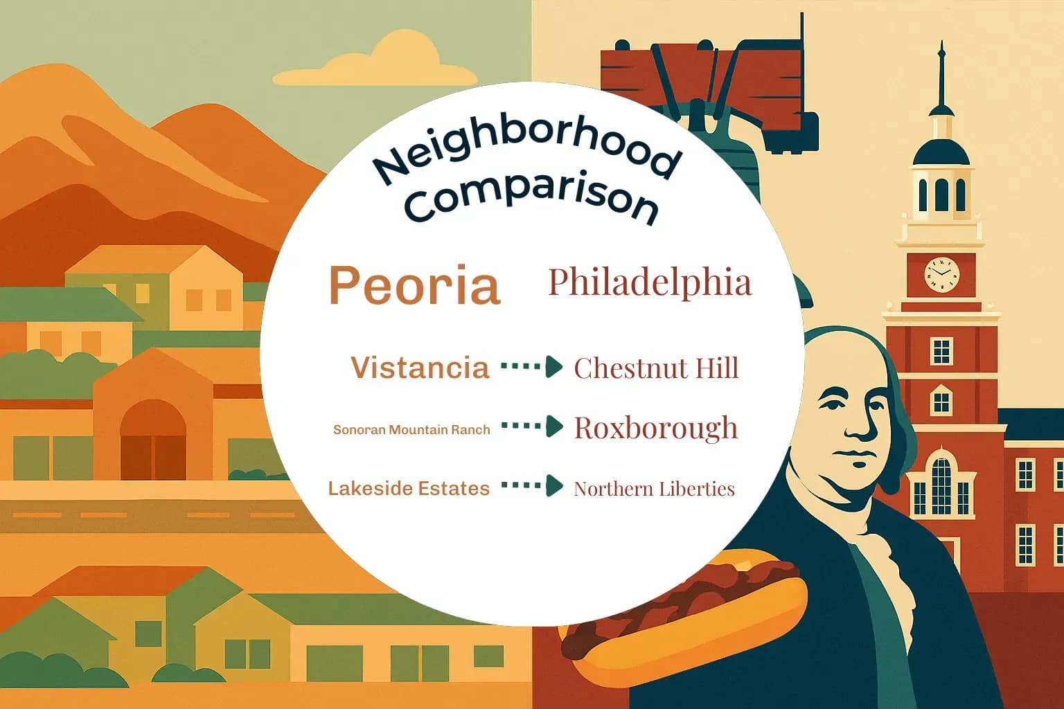 Peoria vs Philadelphia Neighborhood Comparison