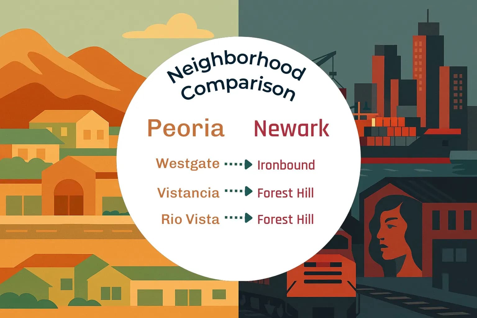 Peoria vs Newark Neighborhood Comparison