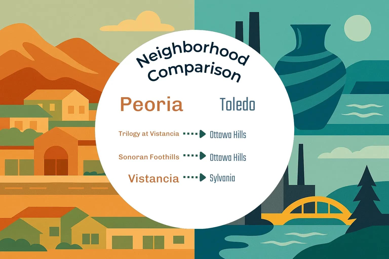 Peoria vs Toledo Neighborhood Comparison