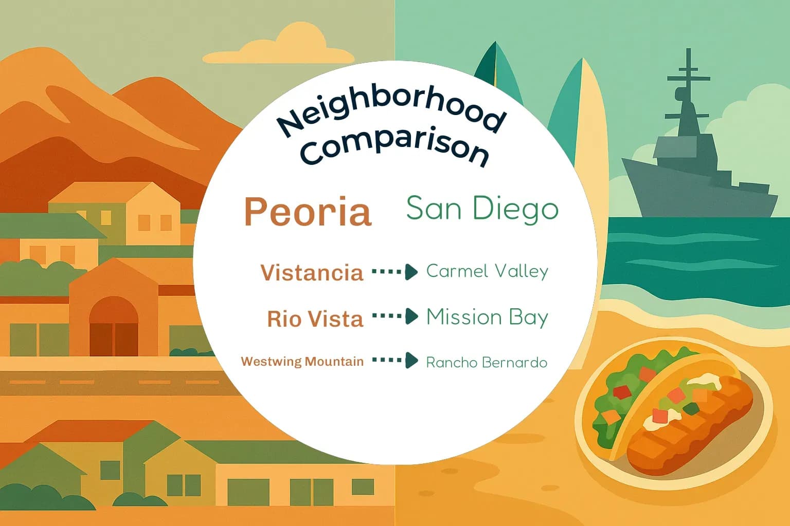 Peoria vs San Diego Neighborhood Comparison