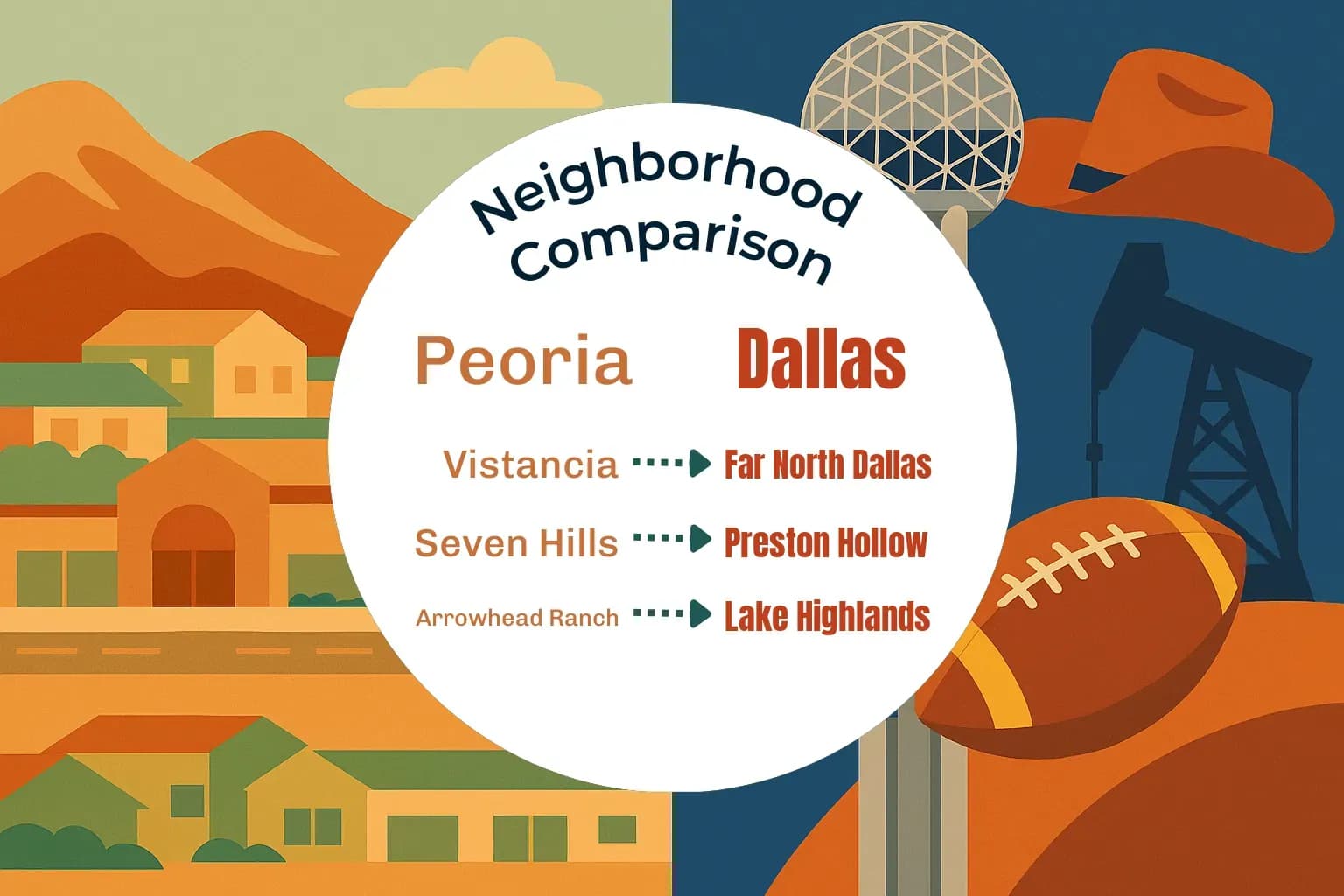 Peoria vs Dallas Neighborhood Comparison