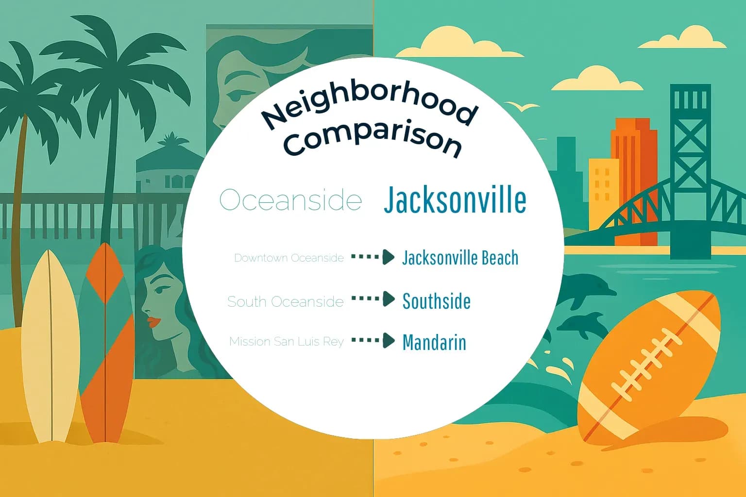 Oceanside vs Jacksonville Neighborhood Comparison