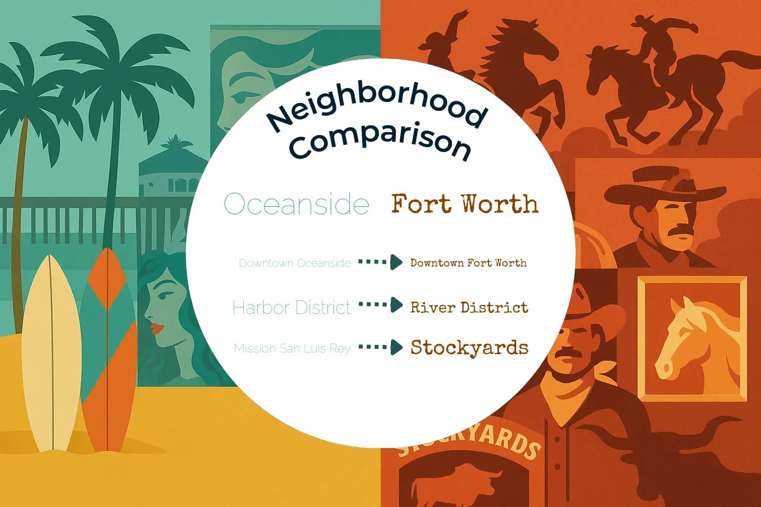 Oceanside vs Fort Worth Neighborhood Comparison