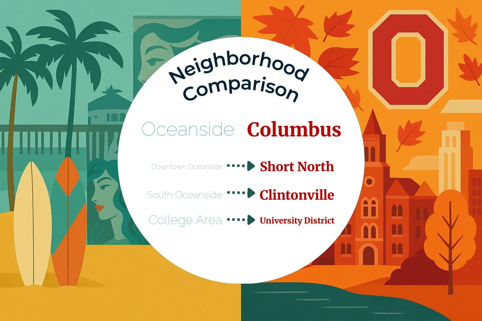 Oceanside vs Columbus Neighborhood Comparison