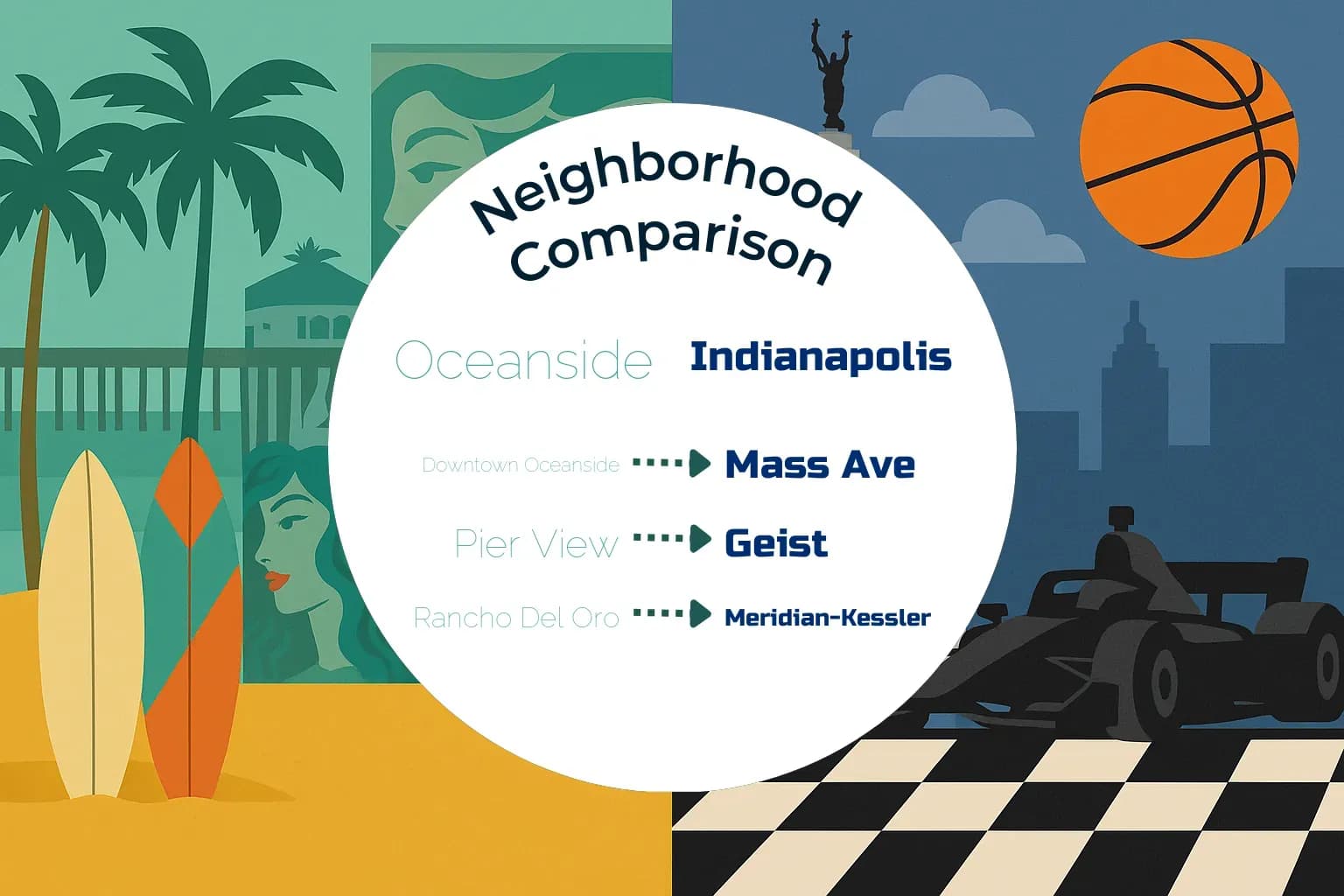 Oceanside vs Indianapolis Neighborhood Comparison