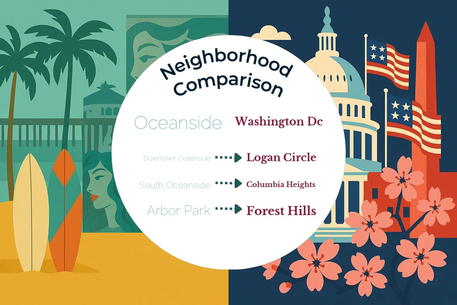 Oceanside vs Washington DC Neighborhood Comparison
