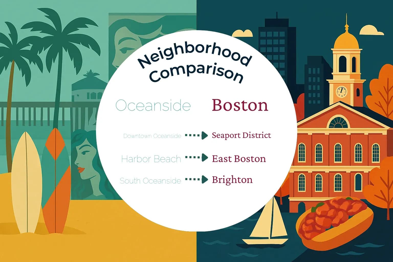 Oceanside vs Boston Neighborhood Comparison