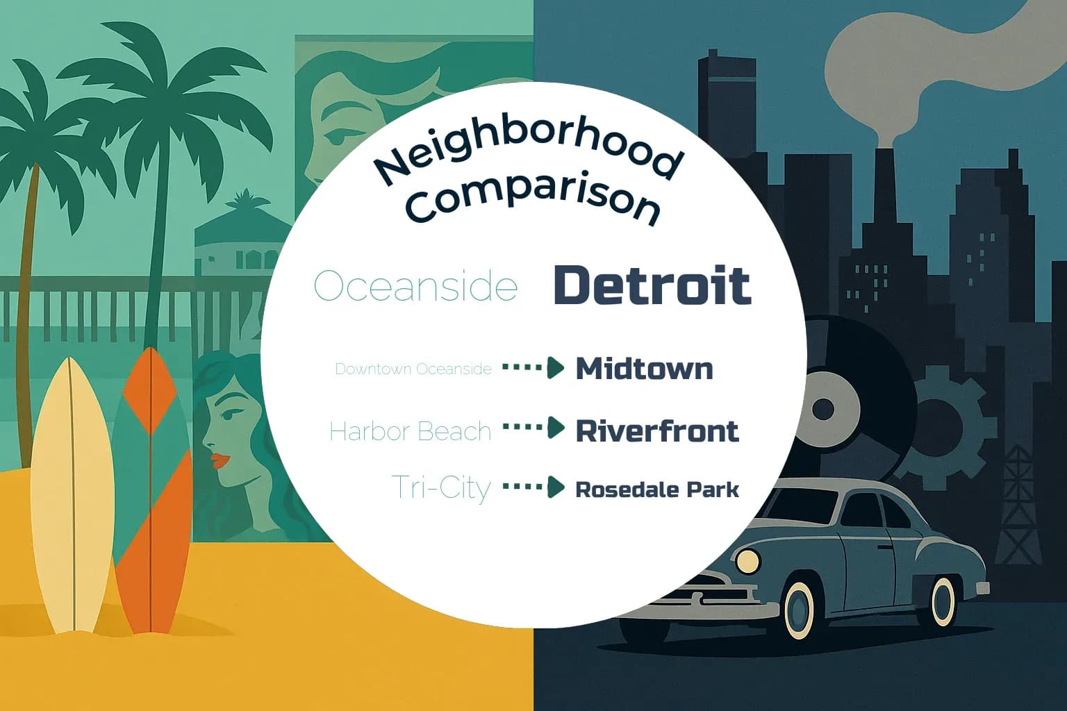 Oceanside vs Detroit Neighborhood Comparison