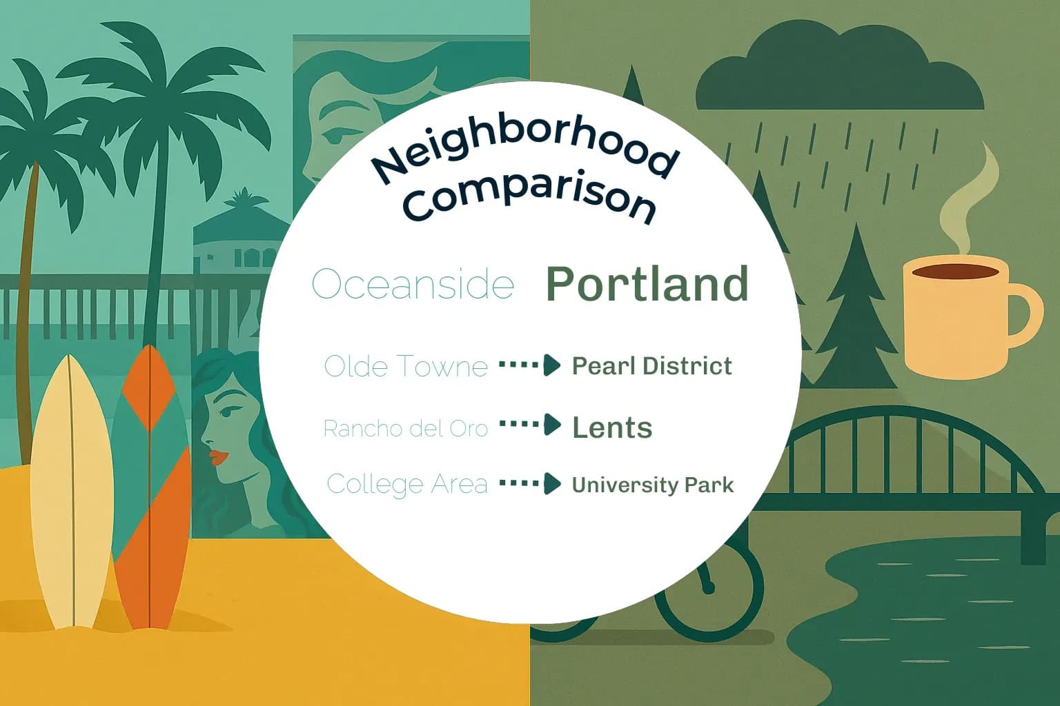 Oceanside vs Portland Neighborhood Comparison