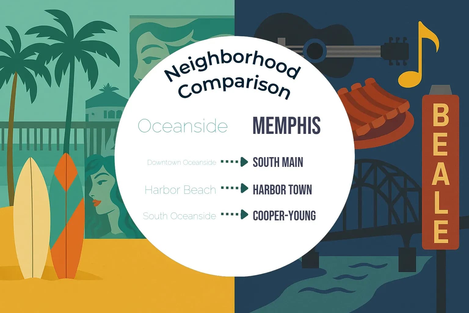 Oceanside vs Memphis Neighborhood Comparison