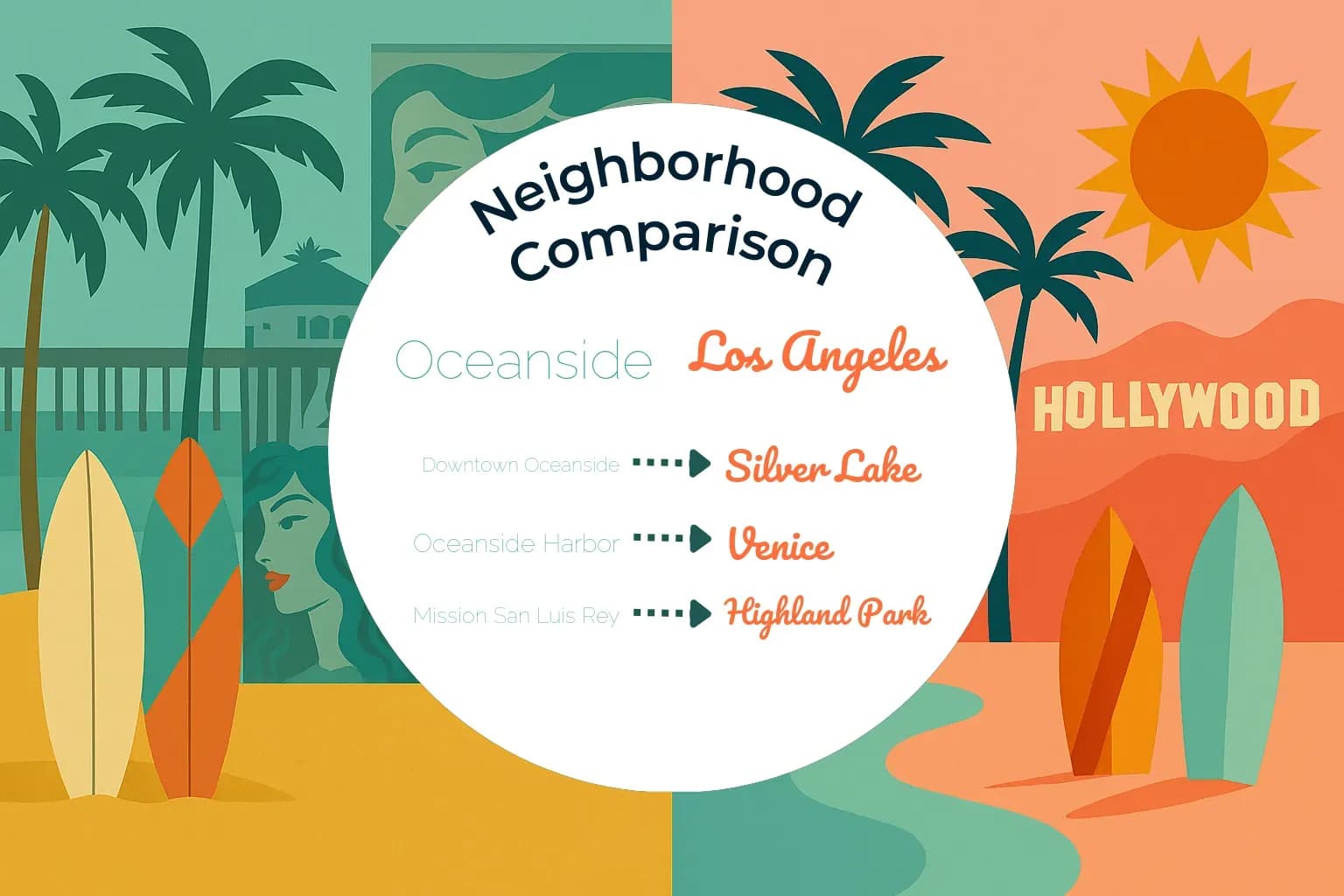 Oceanside vs Los Angeles Neighborhood Comparison