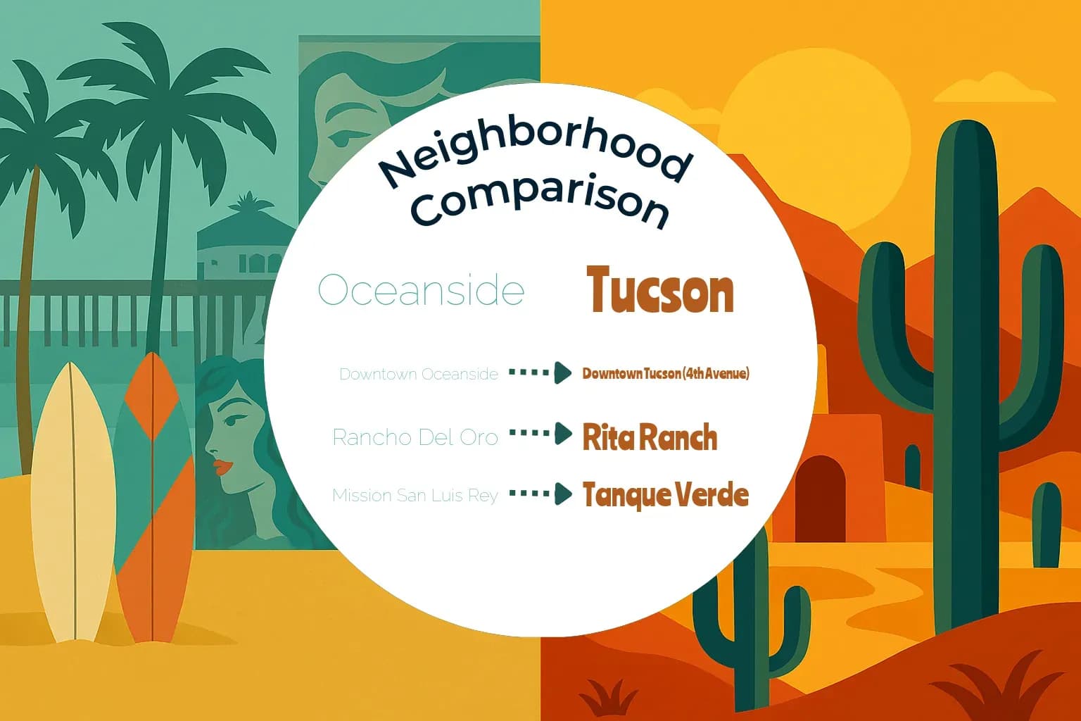 Oceanside vs Tucson Neighborhood Comparison