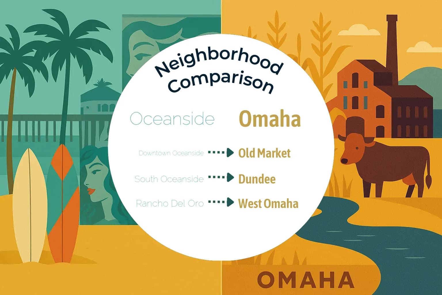 Oceanside vs Omaha Neighborhood Comparison
