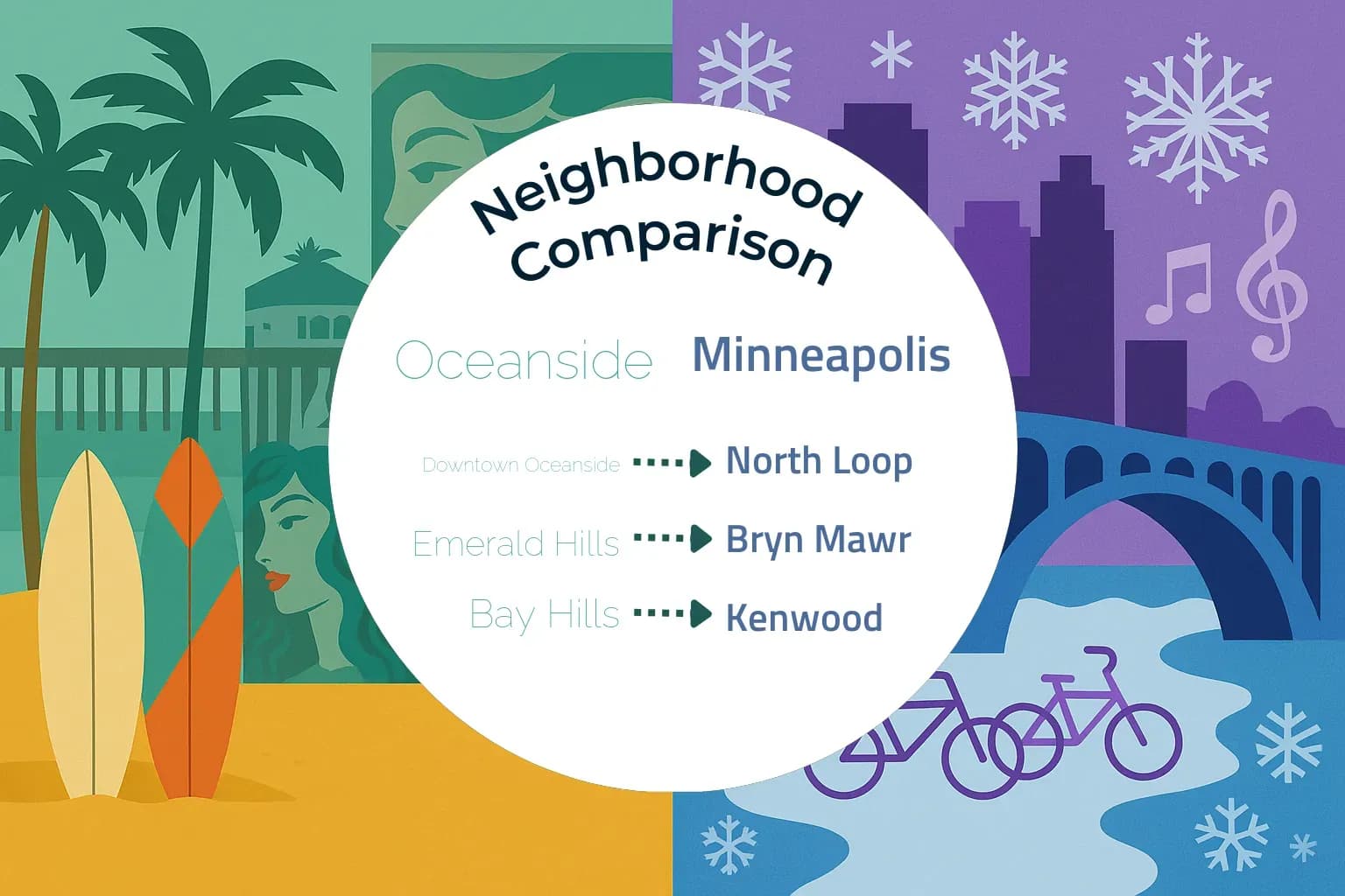 Oceanside vs Minneapolis Neighborhood Comparison