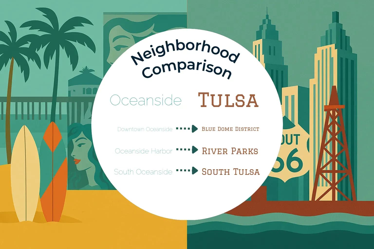 Oceanside vs Tulsa Neighborhood Comparison