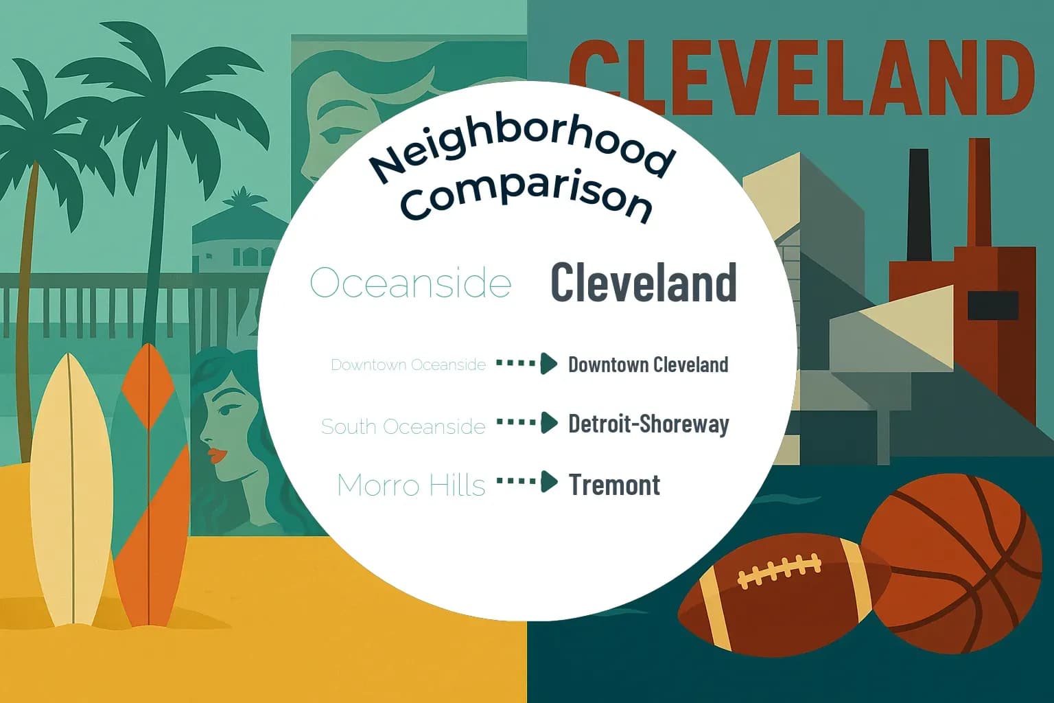 Oceanside vs Cleveland Neighborhood Comparison