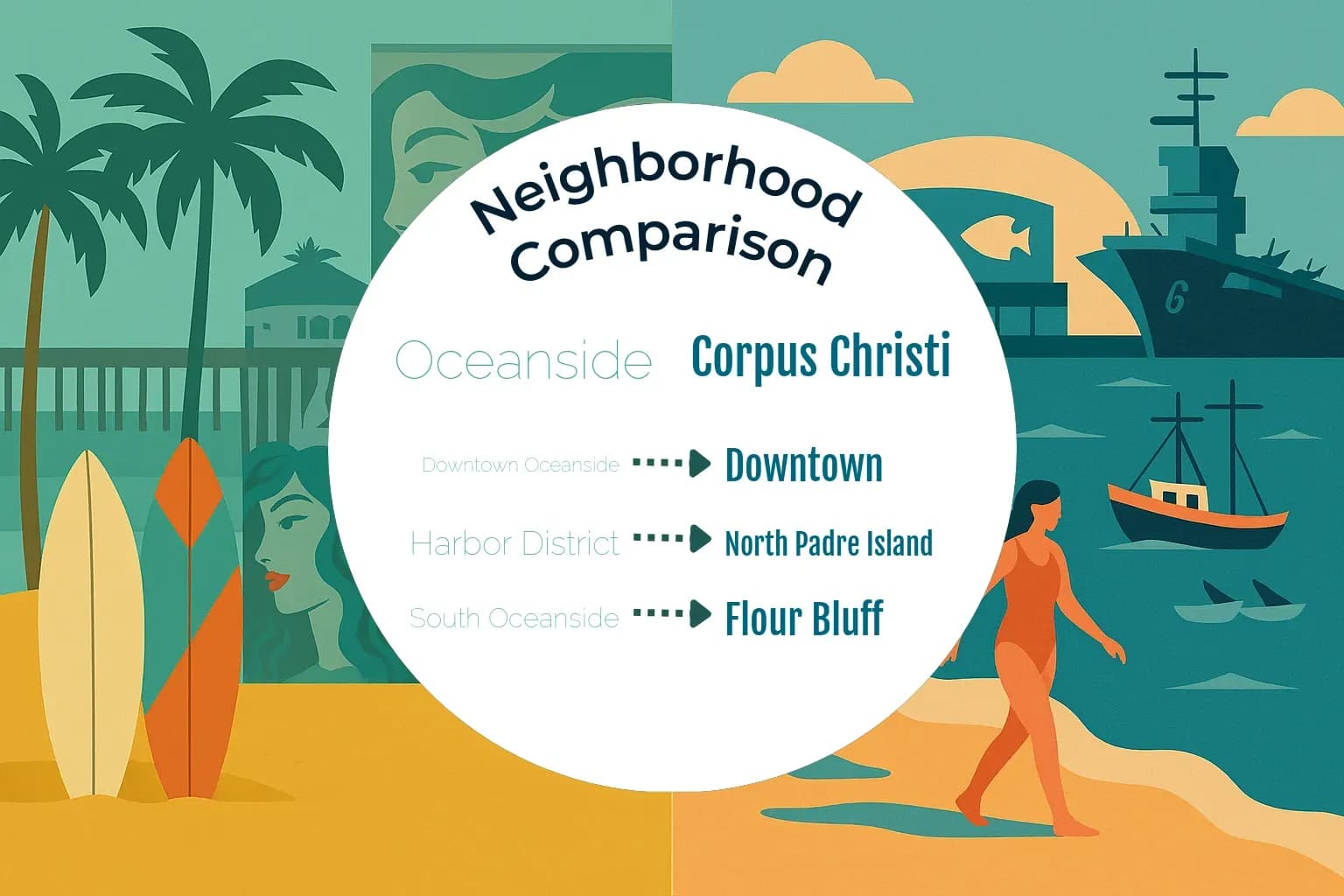 Oceanside vs Corpus Christi Neighborhood Comparison