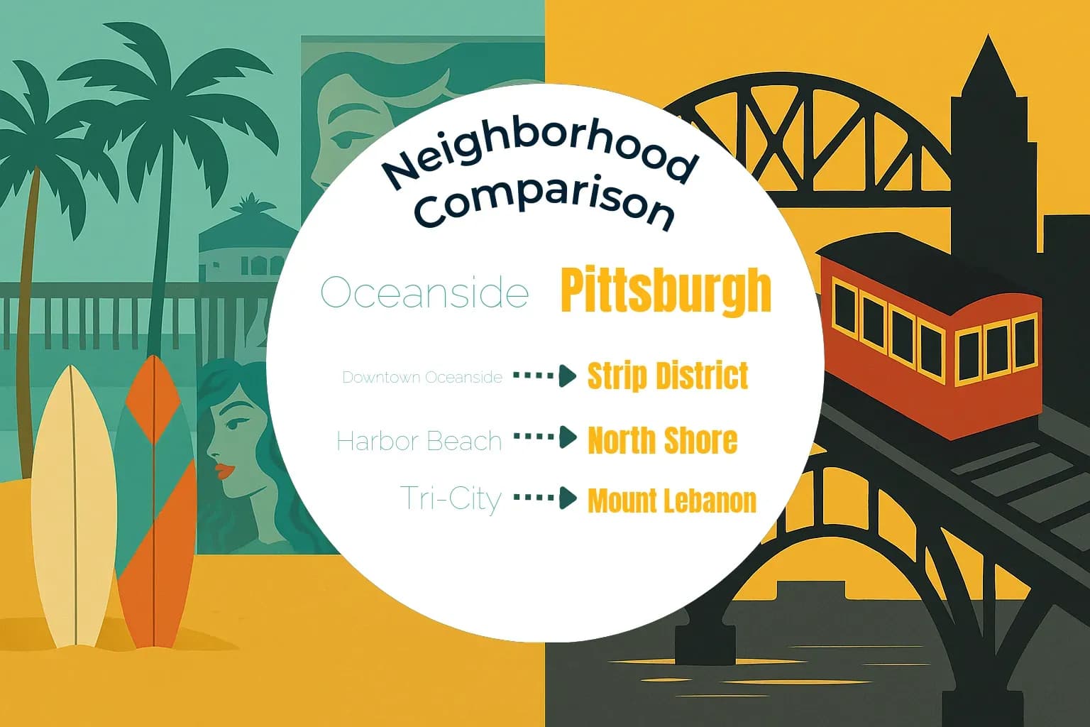 Oceanside vs Pittsburgh Neighborhood Comparison