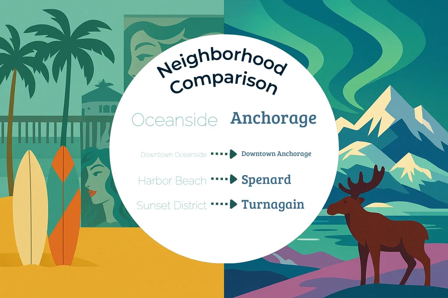 Oceanside vs Anchorage Neighborhood Comparison