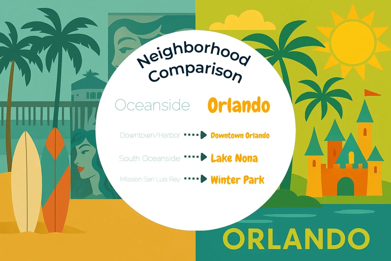 Oceanside vs Orlando Neighborhood Comparison