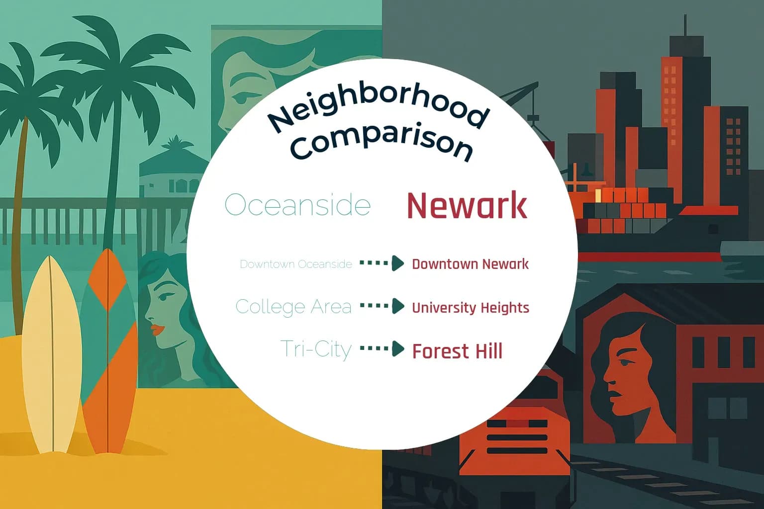 Oceanside vs Newark Neighborhood Comparison