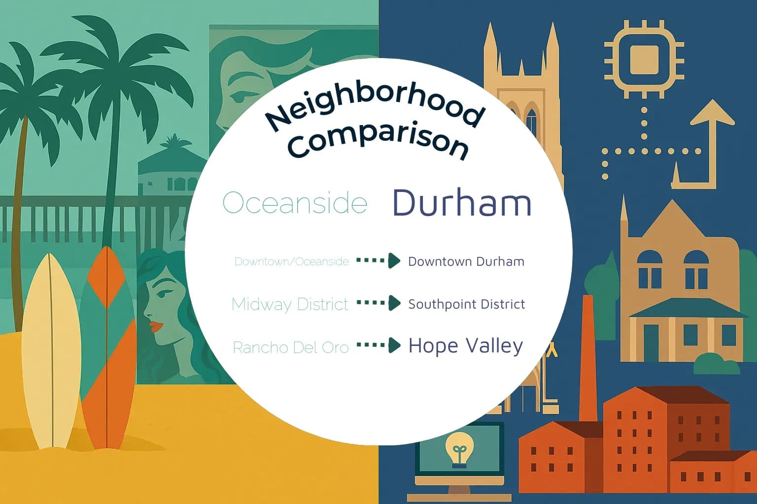 Oceanside vs Durham Neighborhood Comparison