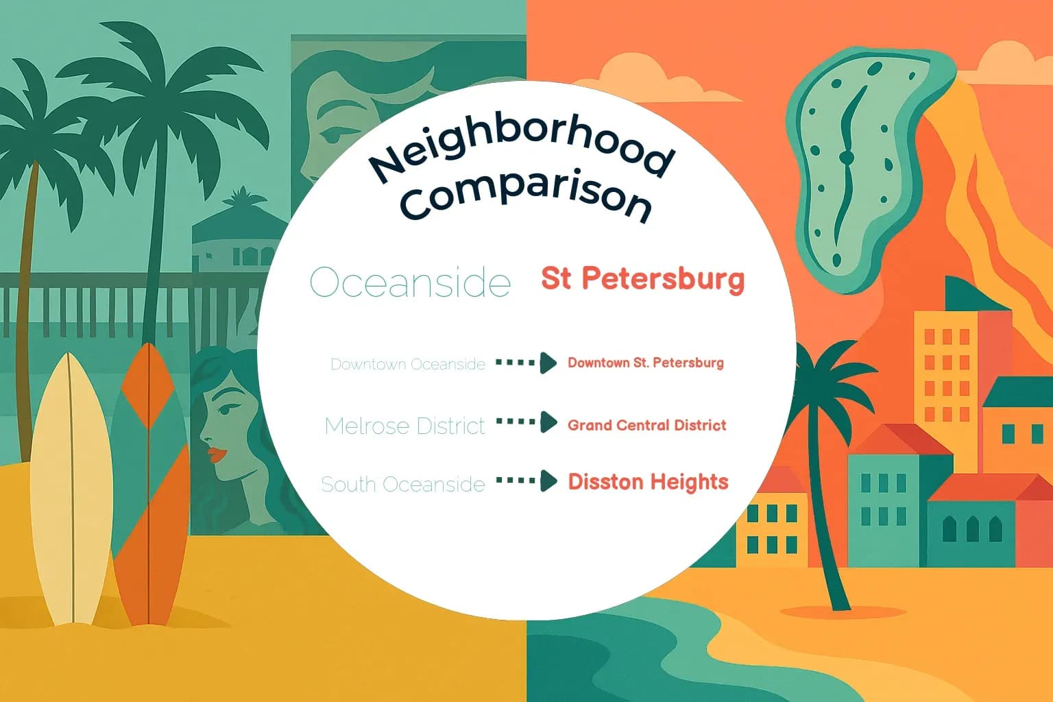 Oceanside vs St. Petersburg Neighborhood Comparison