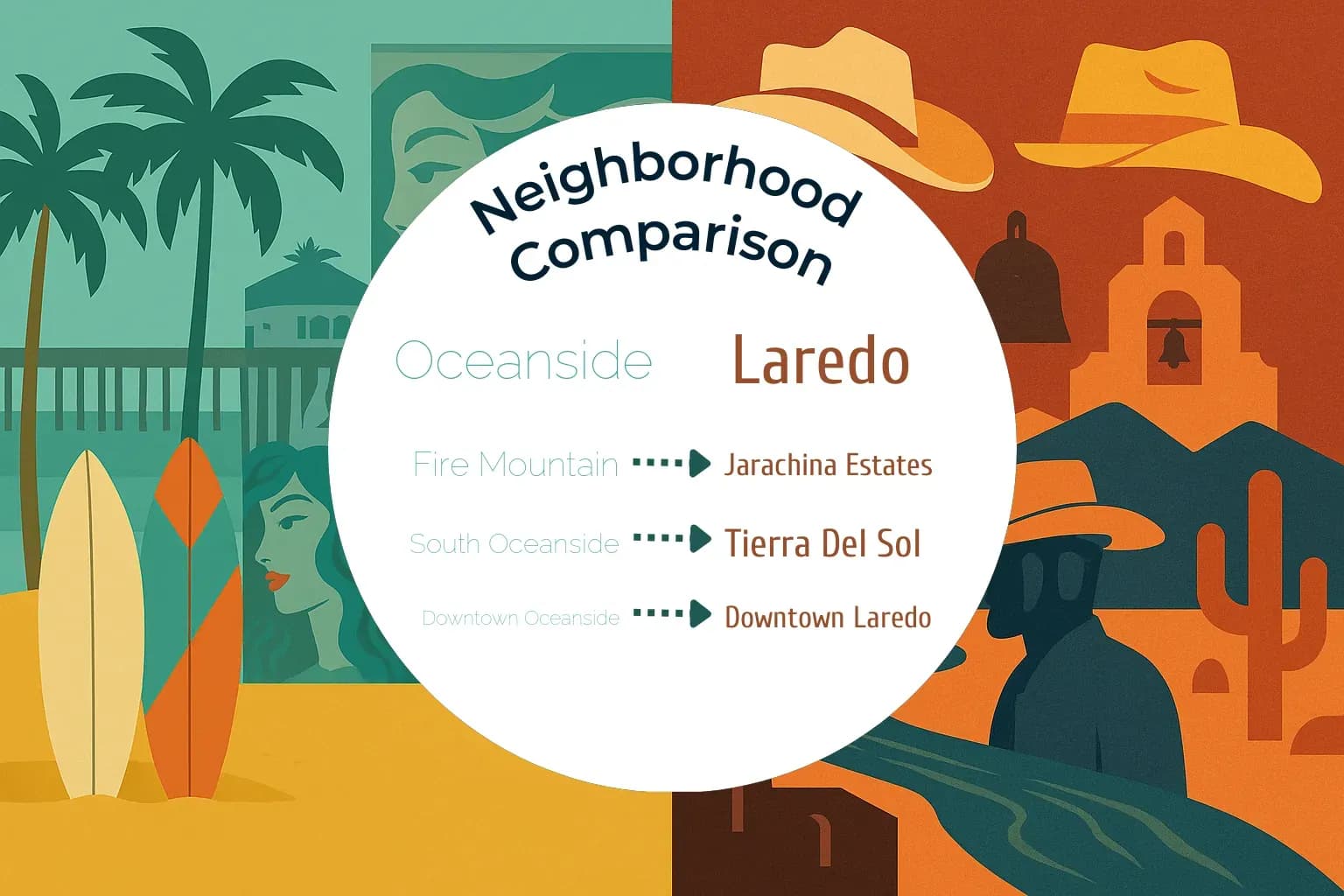 Oceanside vs Laredo Neighborhood Comparison
