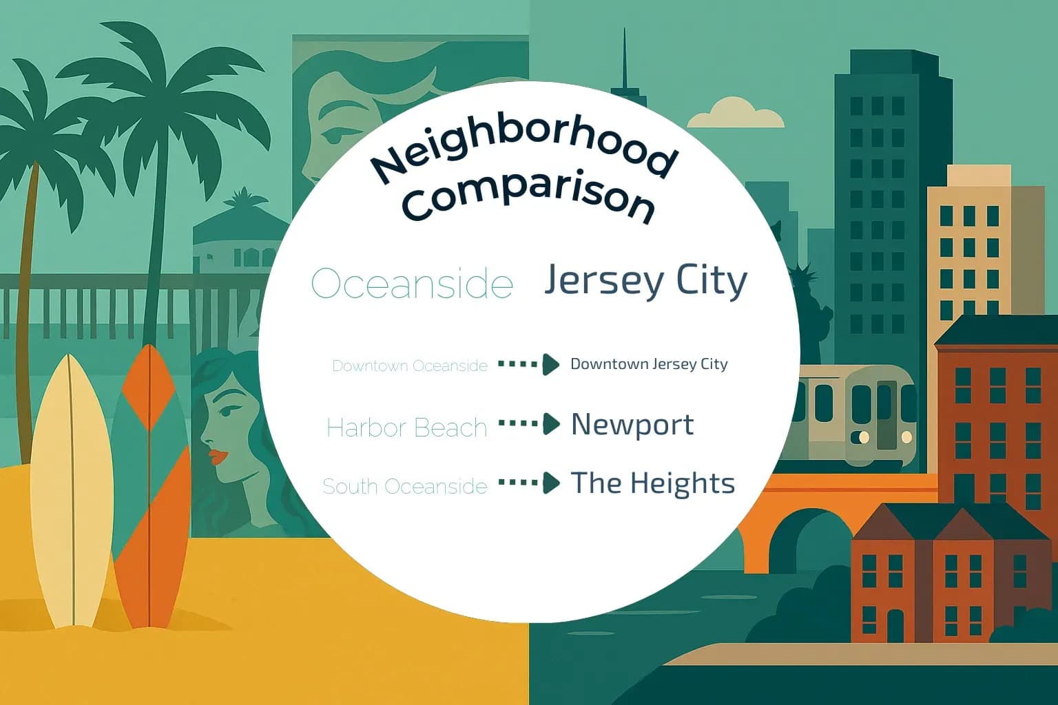 Oceanside vs Jersey City Neighborhood Comparison