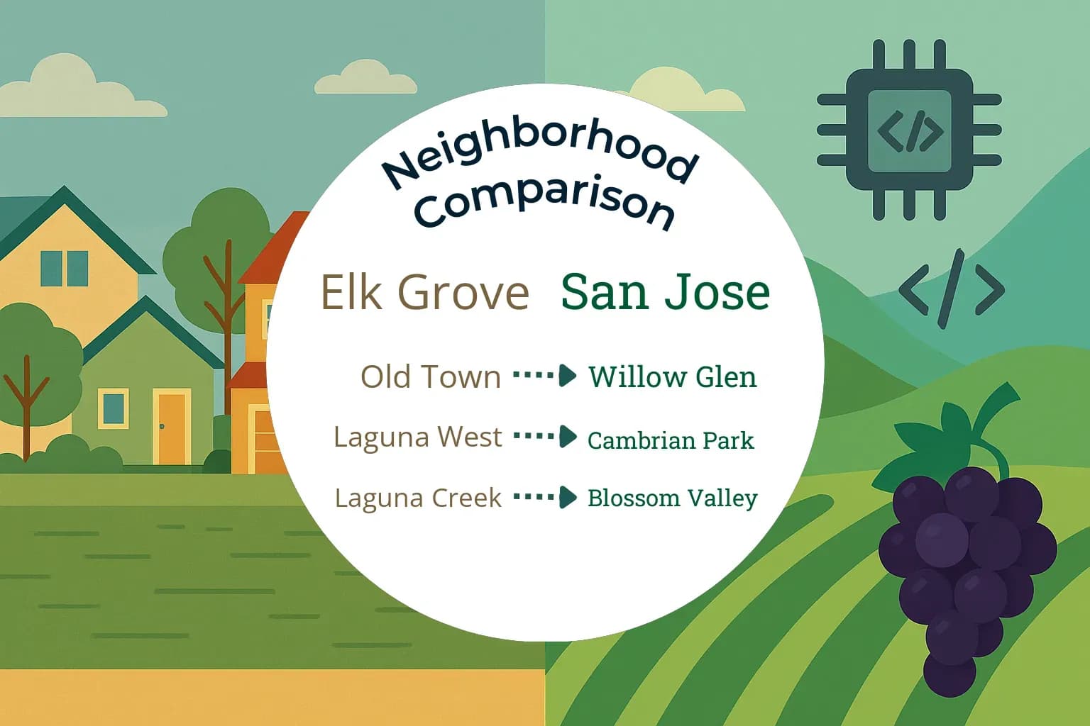 Elk Grove vs San Jose Neighborhood Comparison