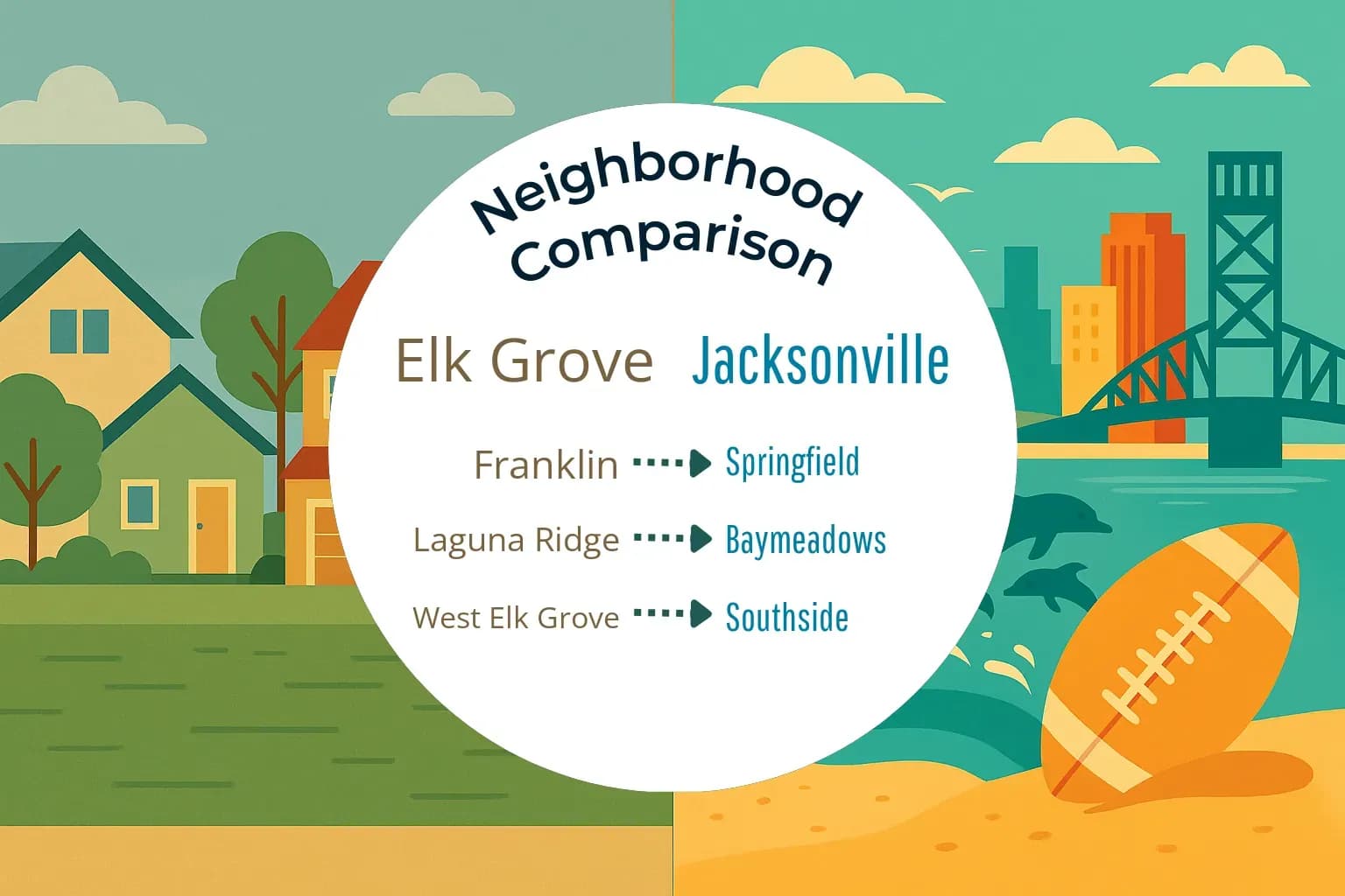 Elk Grove vs Jacksonville Neighborhood Comparison