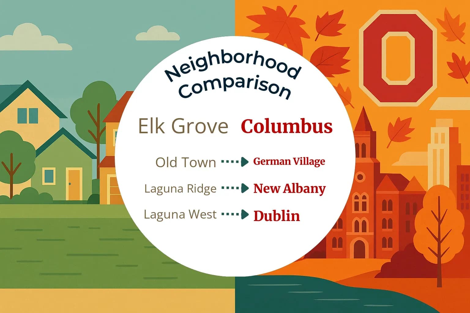 Elk Grove vs Columbus Neighborhood Comparison