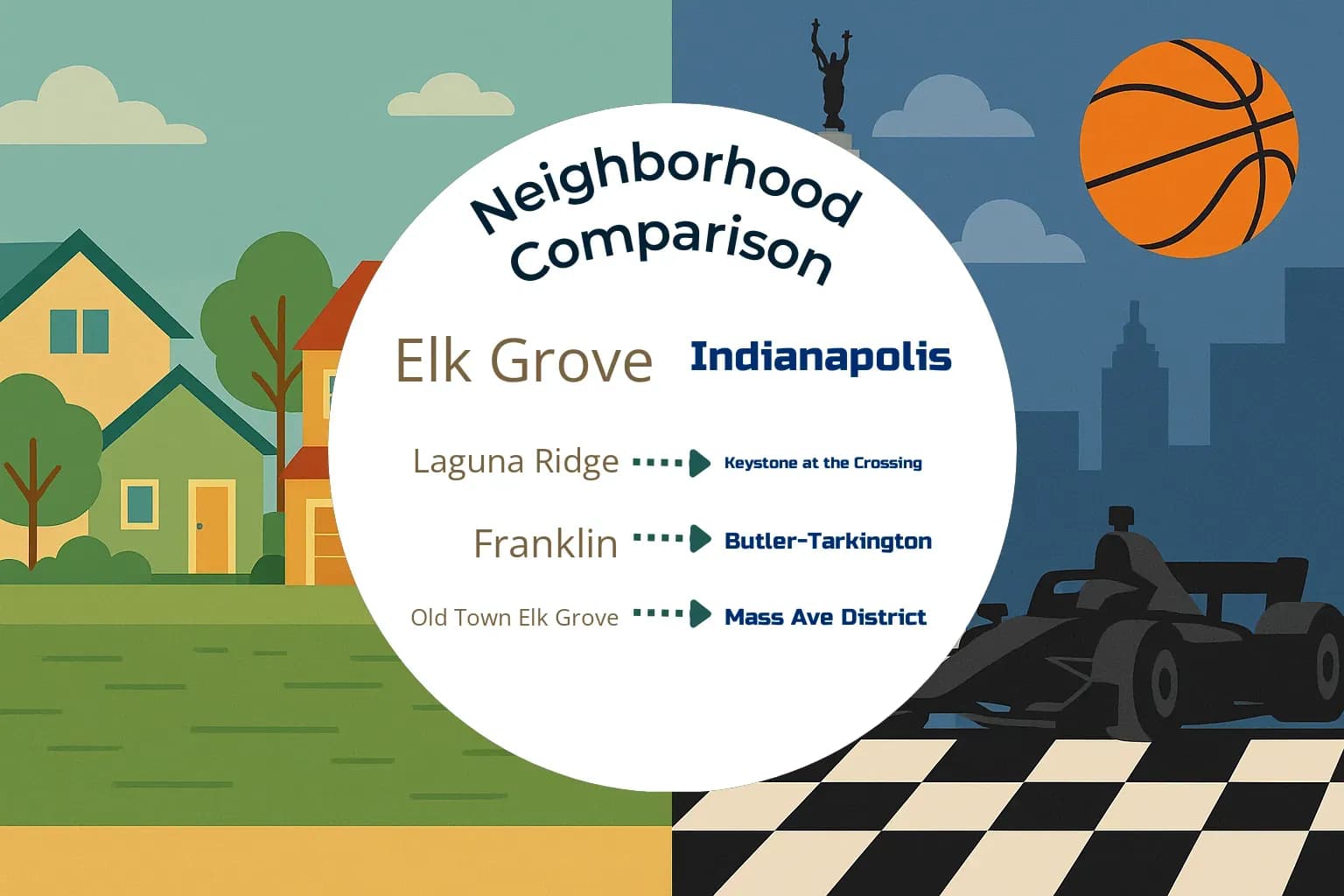 Elk Grove vs Indianapolis Neighborhood Comparison