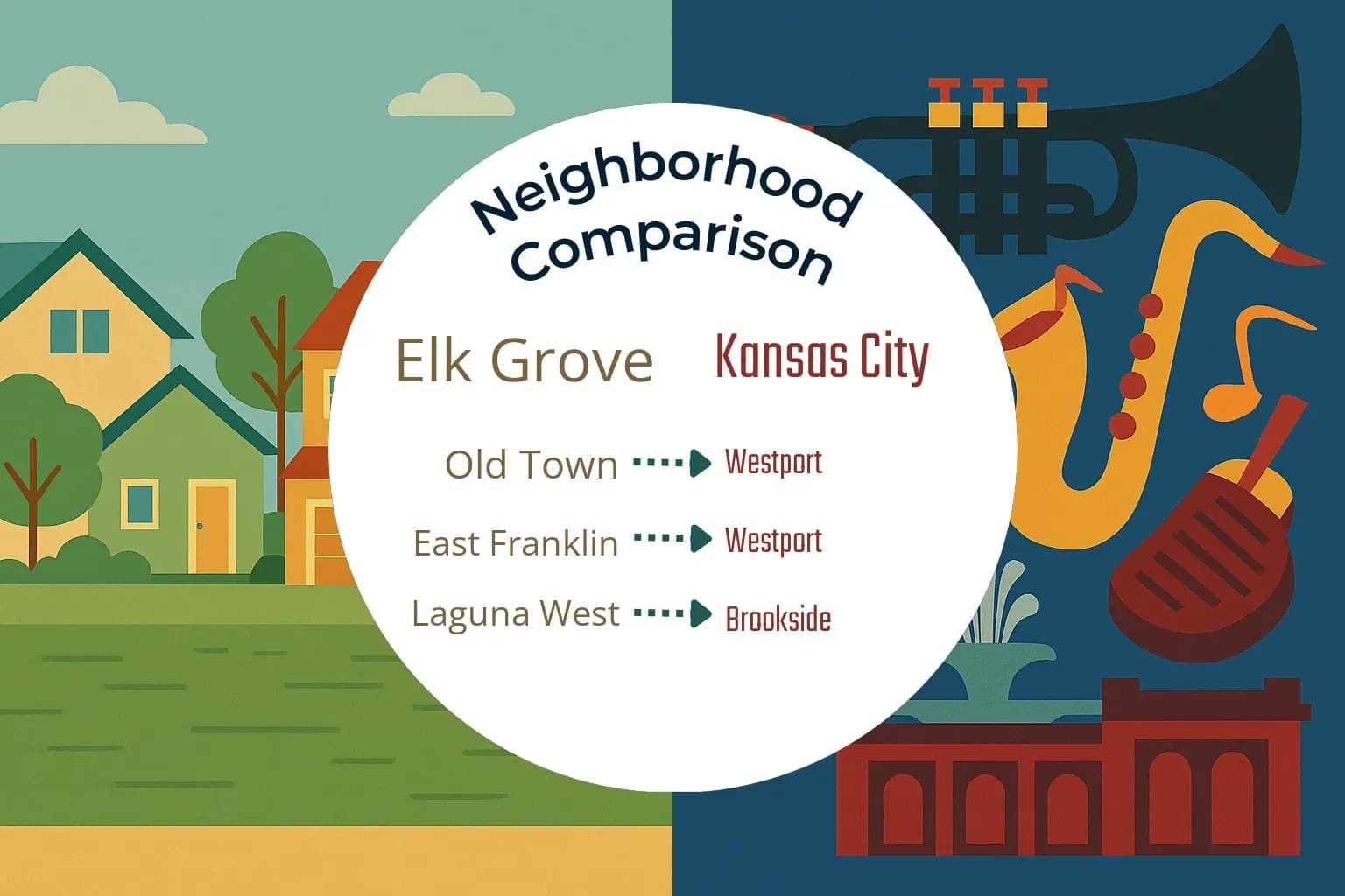 Elk Grove vs Kansas City Neighborhood Comparison