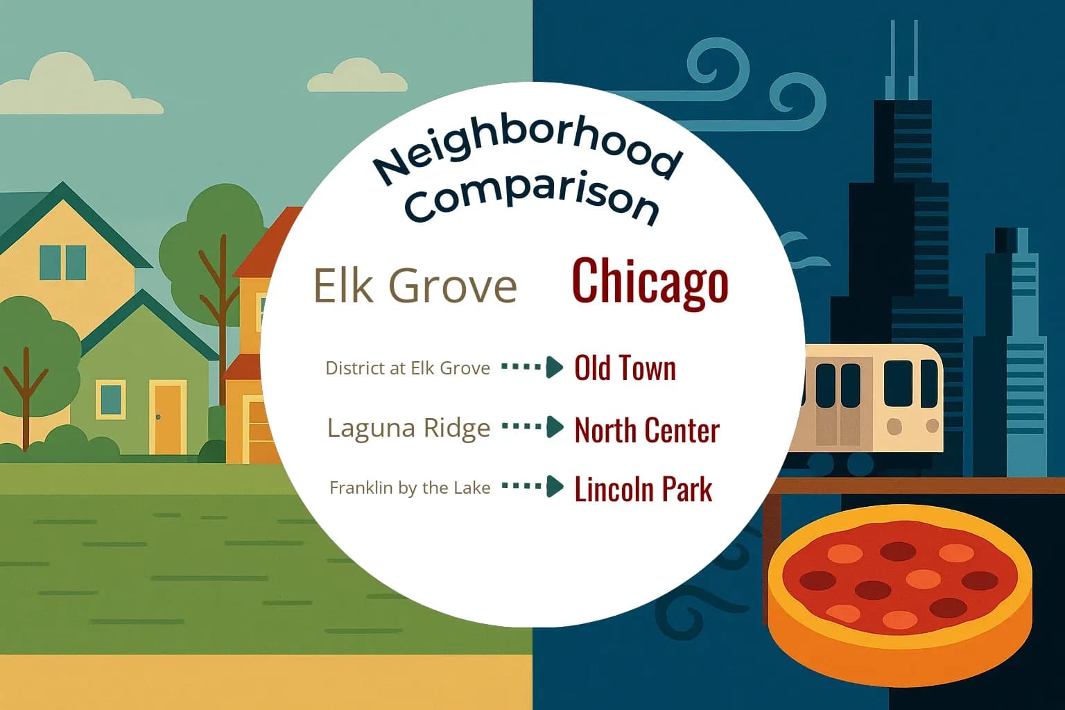 Elk Grove vs Chicago Neighborhood Comparison