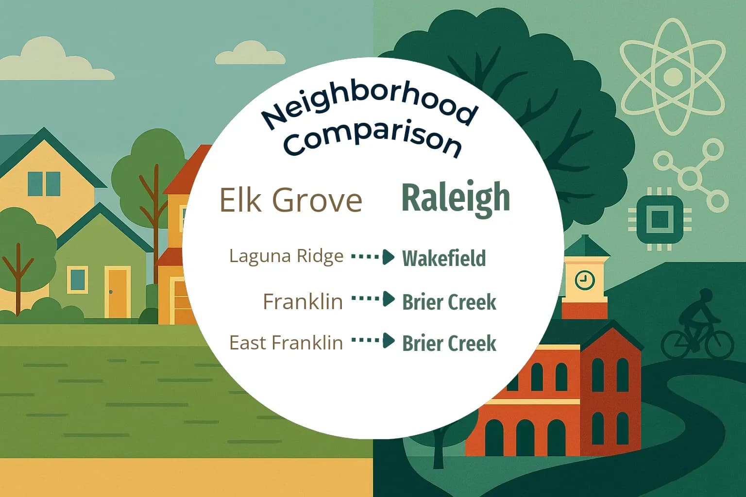 Elk Grove vs Raleigh Neighborhood Comparison