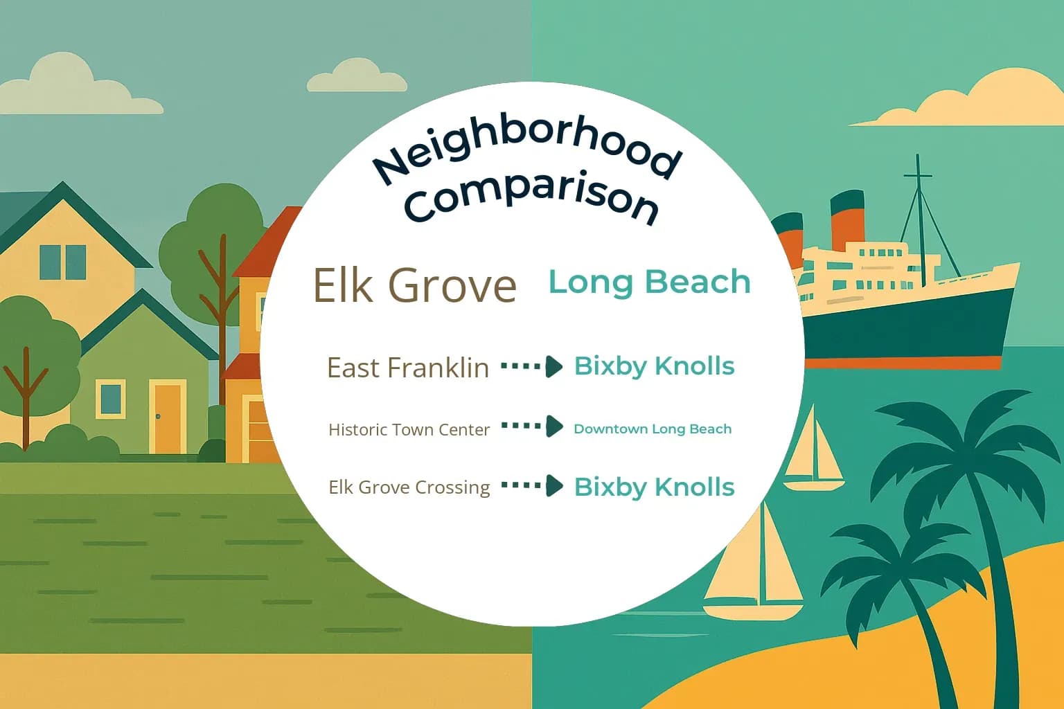Elk Grove vs Long Beach Neighborhood Comparison