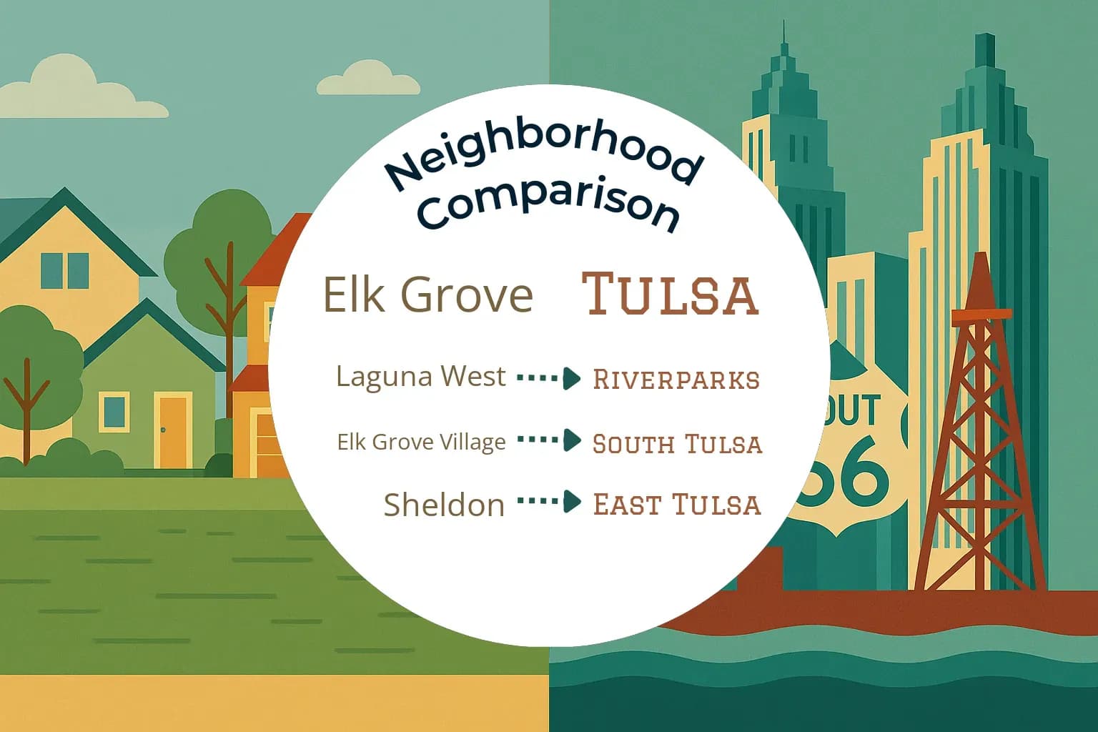Elk Grove vs Tulsa Neighborhood Comparison