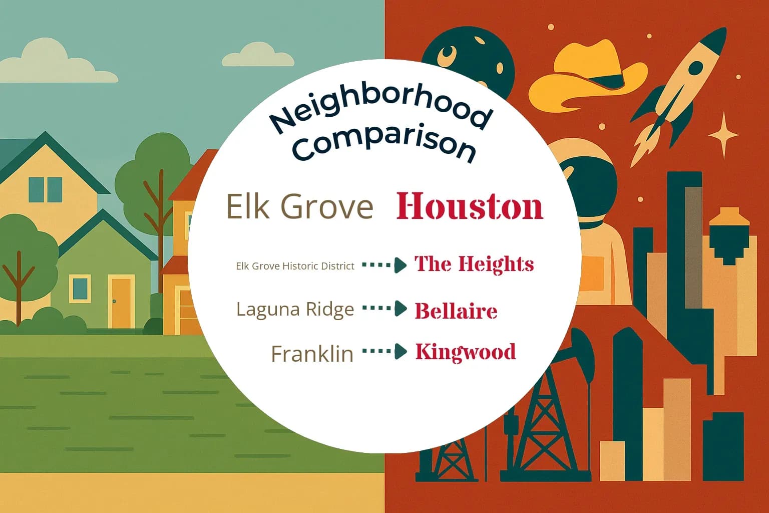 Elk Grove vs Houston Neighborhood Comparison