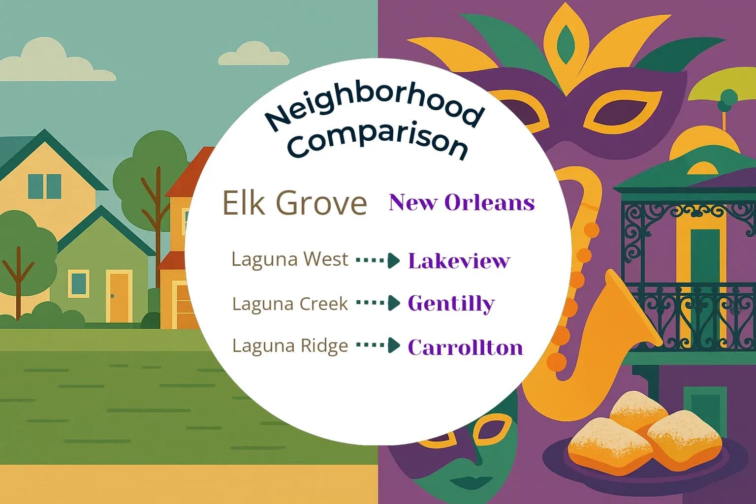 Elk Grove vs New Orleans Neighborhood Comparison
