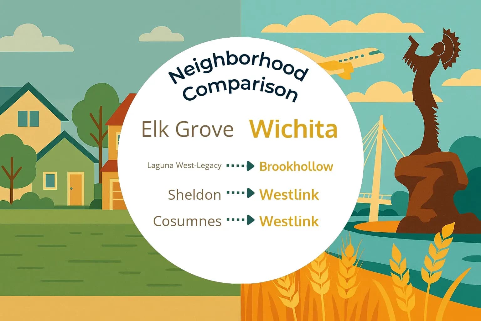 Elk Grove vs Wichita Neighborhood Comparison