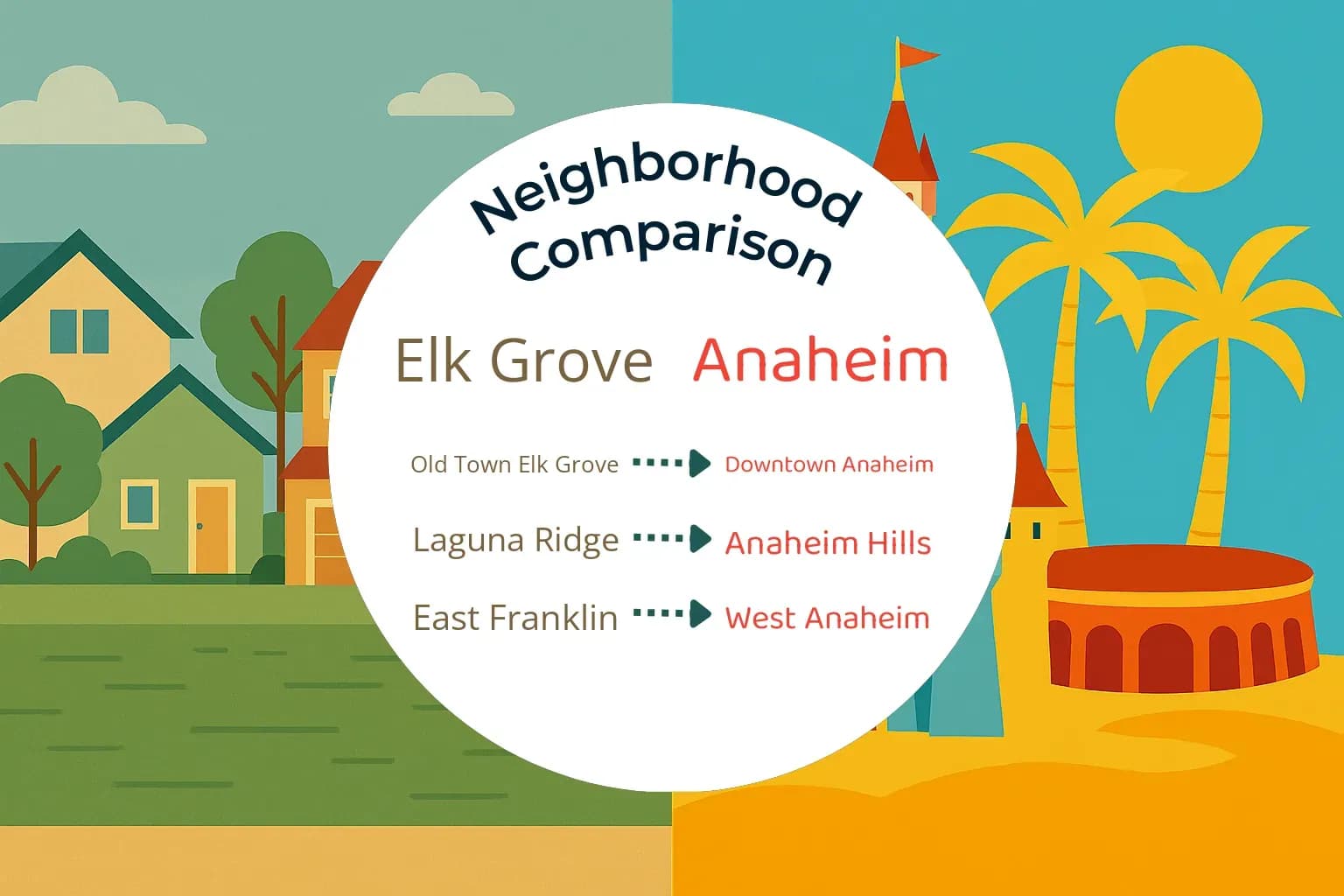 Elk Grove vs Anaheim Neighborhood Comparison