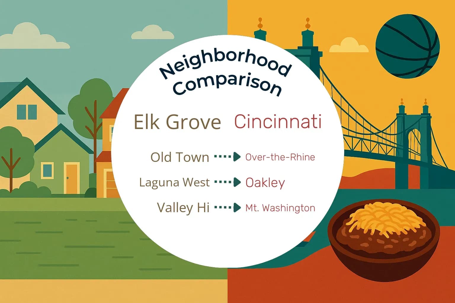Elk Grove vs Cincinnati Neighborhood Comparison