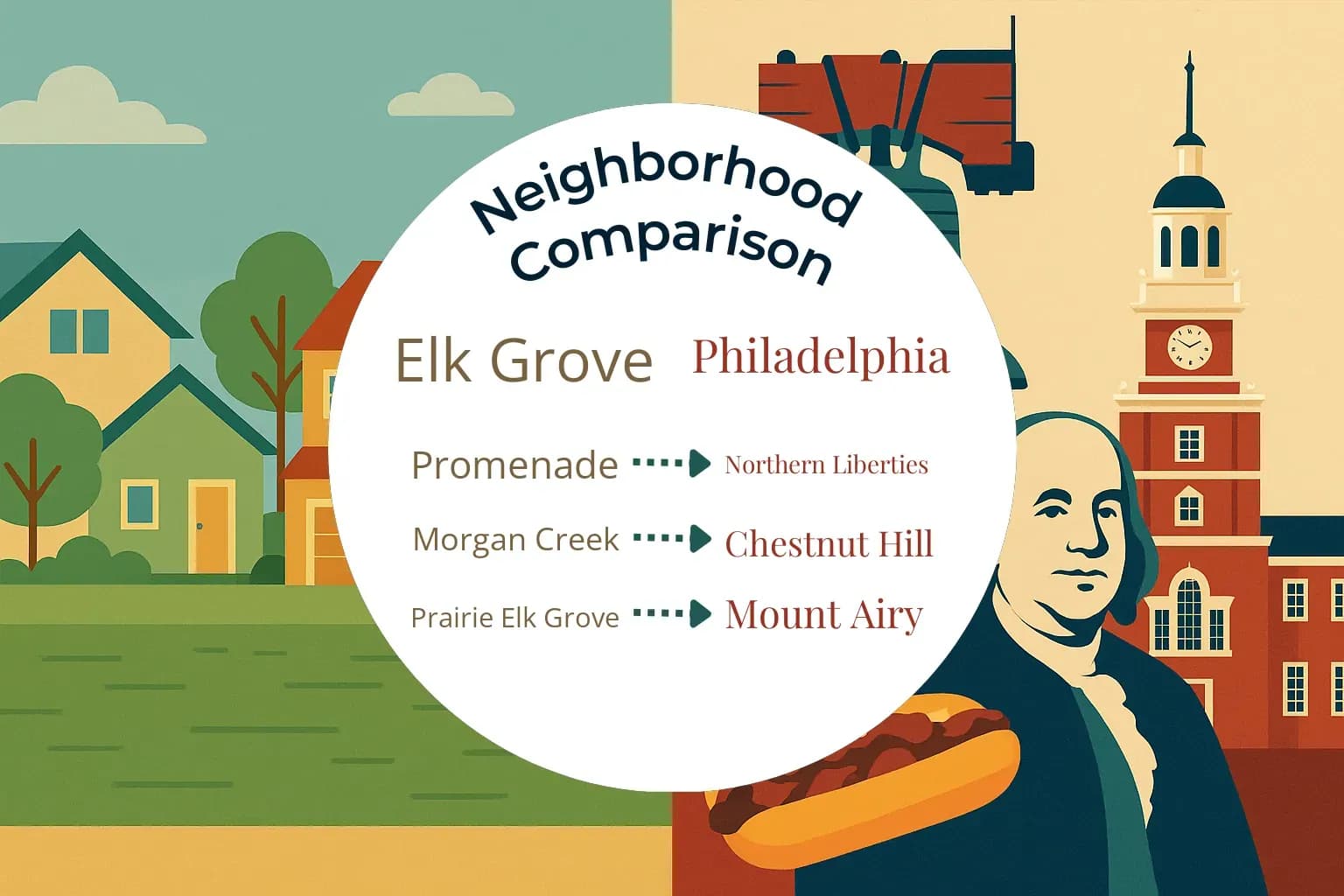 Elk Grove vs Philadelphia Neighborhood Comparison