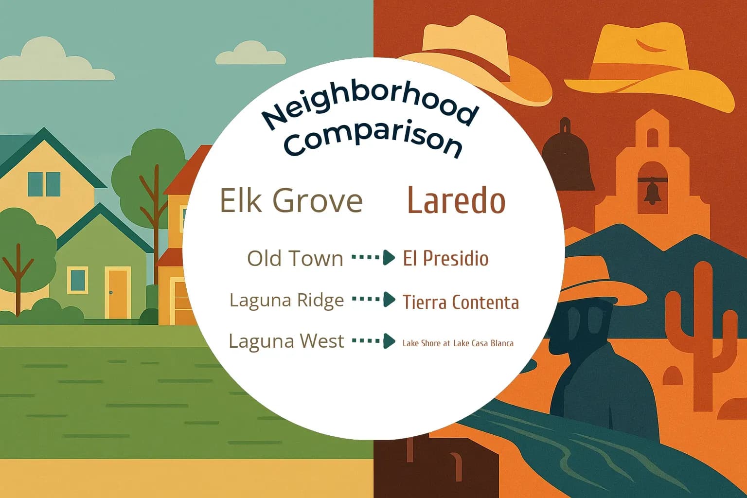 Elk Grove vs Laredo Neighborhood Comparison