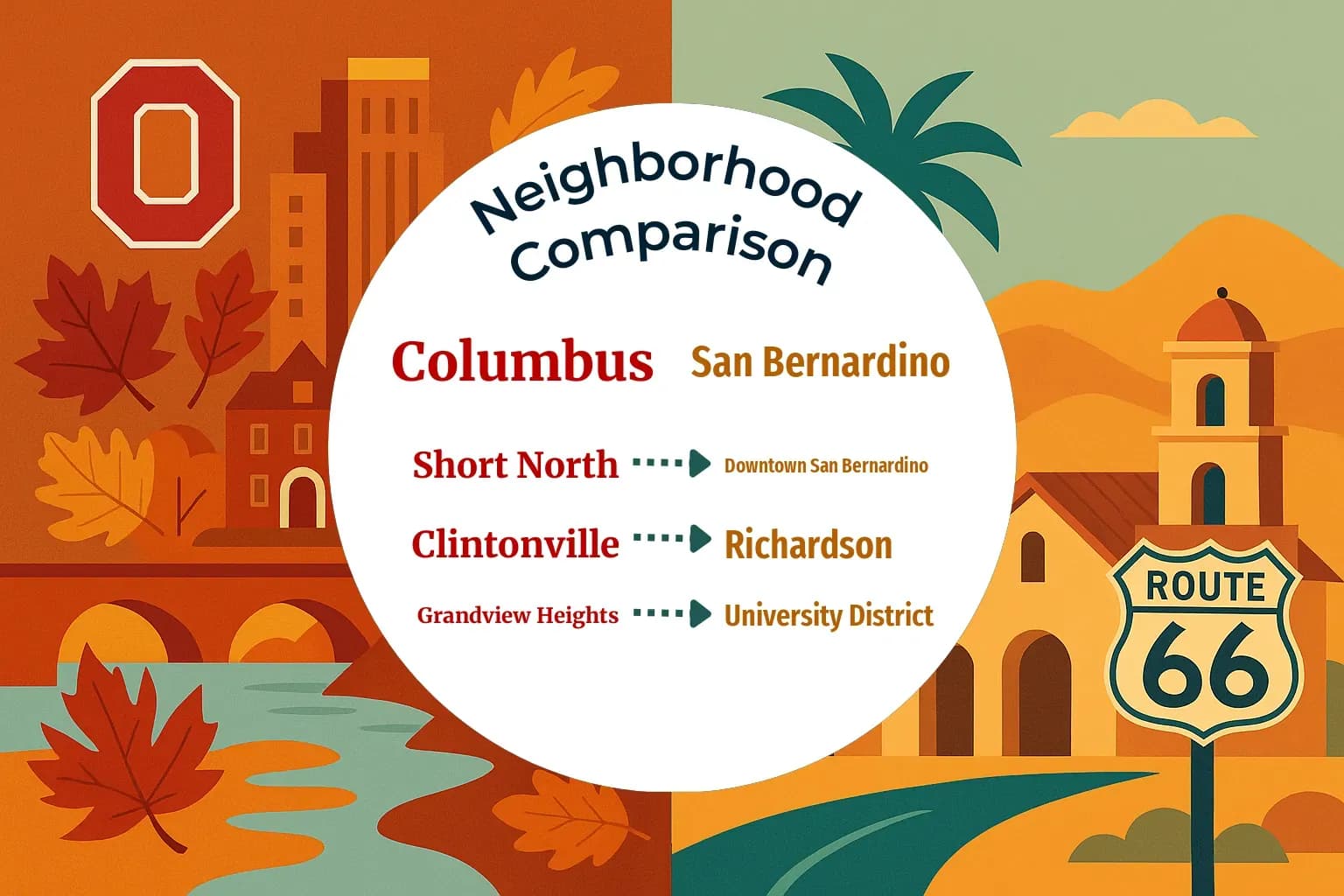 Columbus vs San Bernardino Neighborhood Comparison