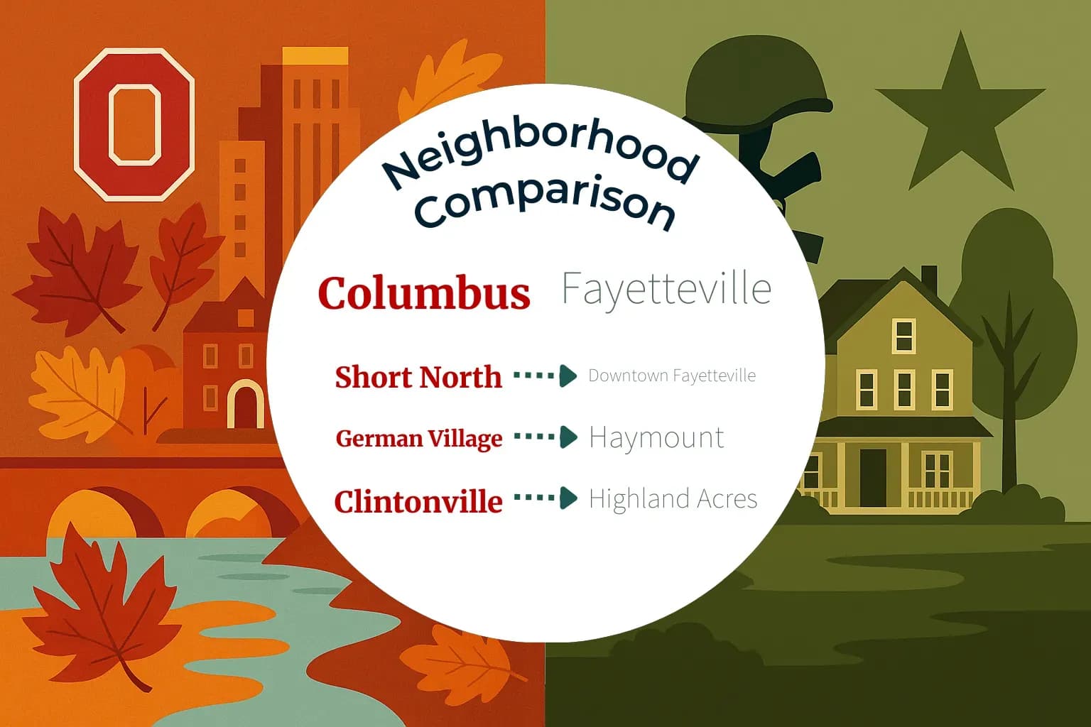 Columbus vs Fayetteville Neighborhood Comparison