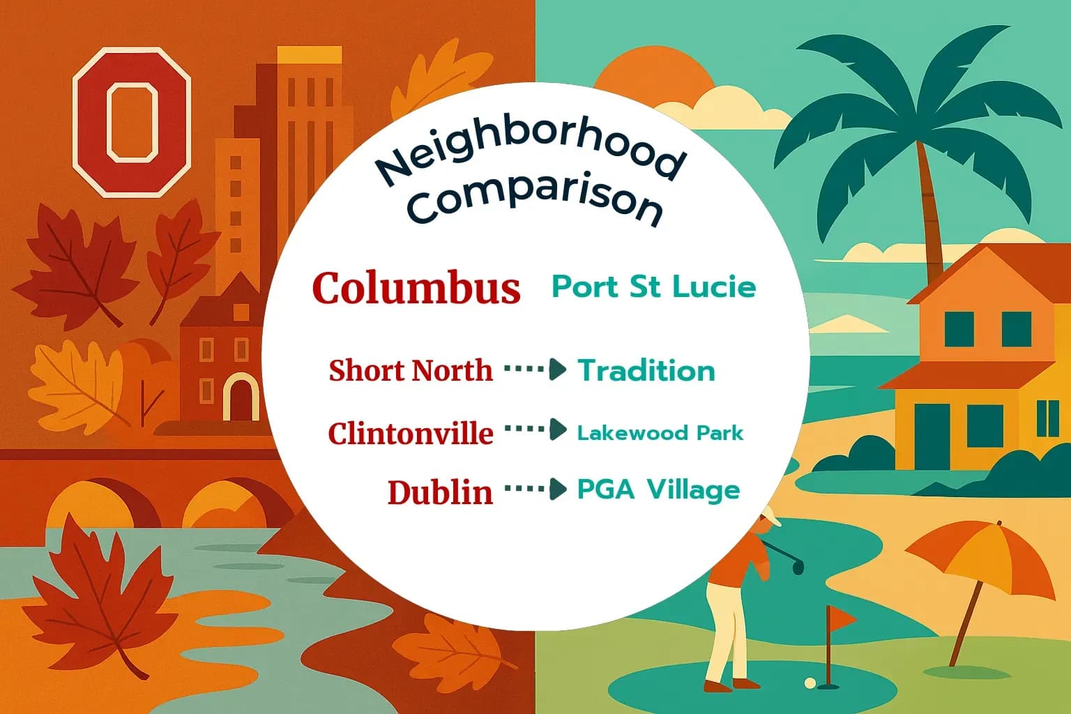 Columbus vs Port St. Lucie Neighborhood Comparison