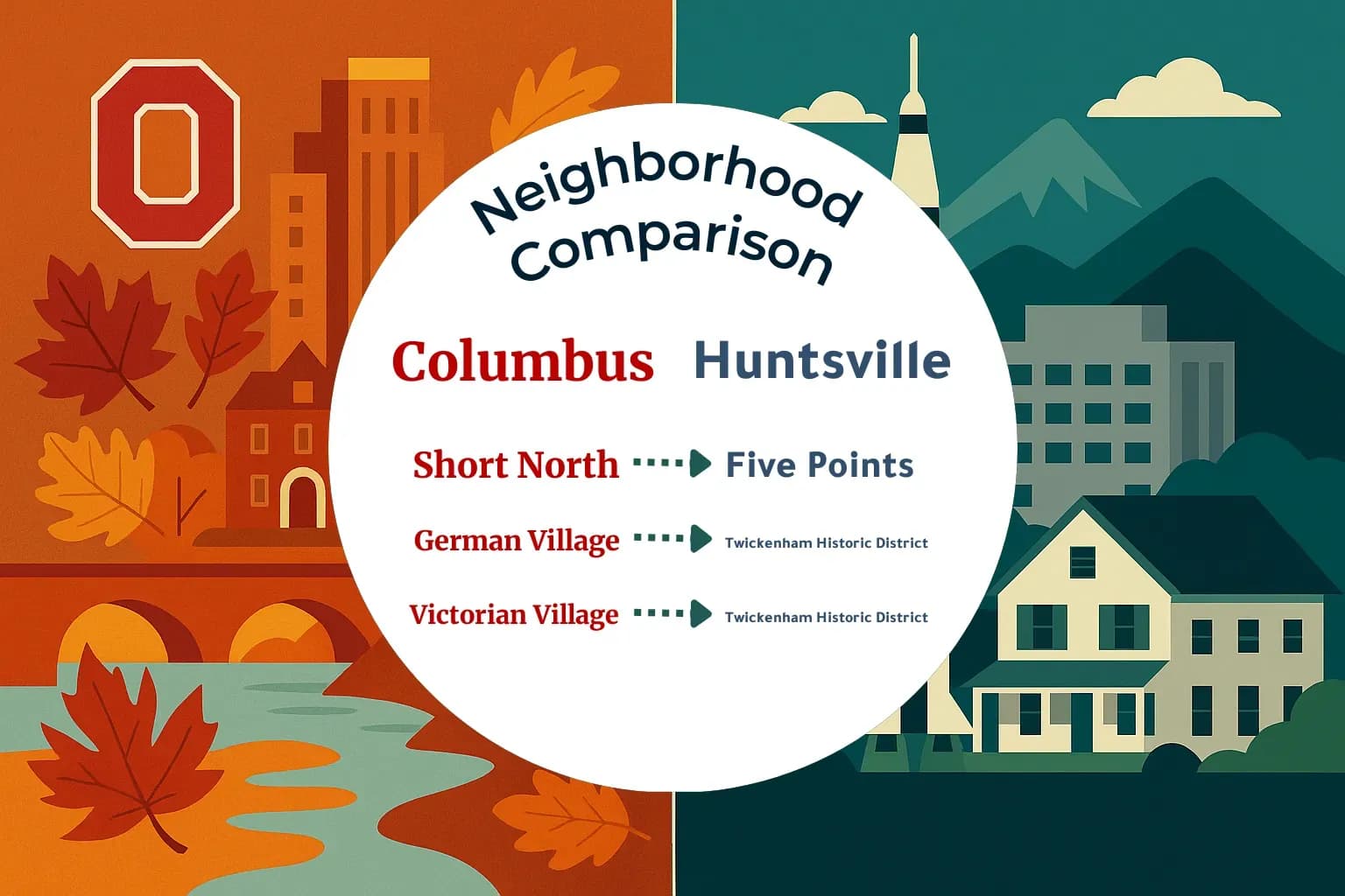Columbus vs Huntsville Neighborhood Comparison