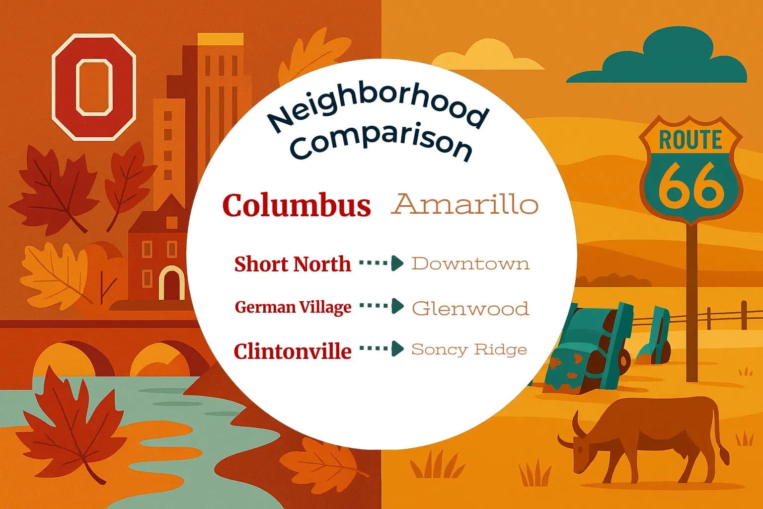 Columbus vs Amarillo Neighborhood Comparison